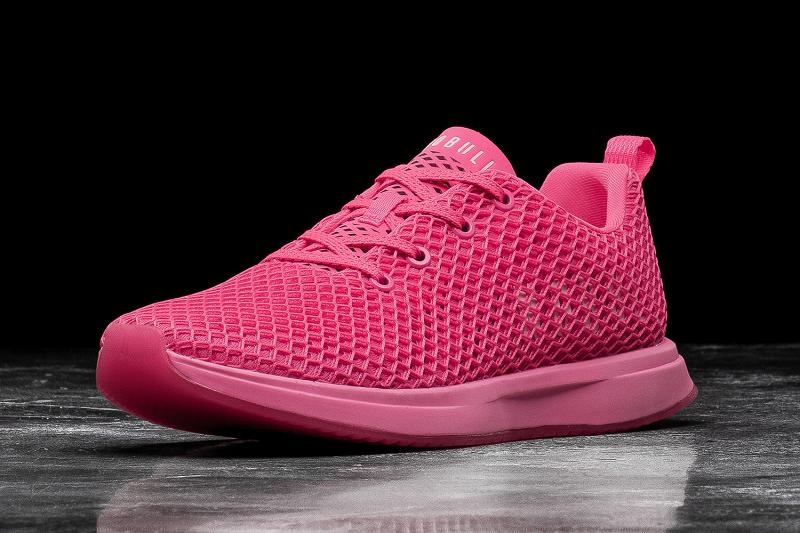 Nobull Neon Pink Mesh Runner Women's Running Shoes Pink | USA L1773I